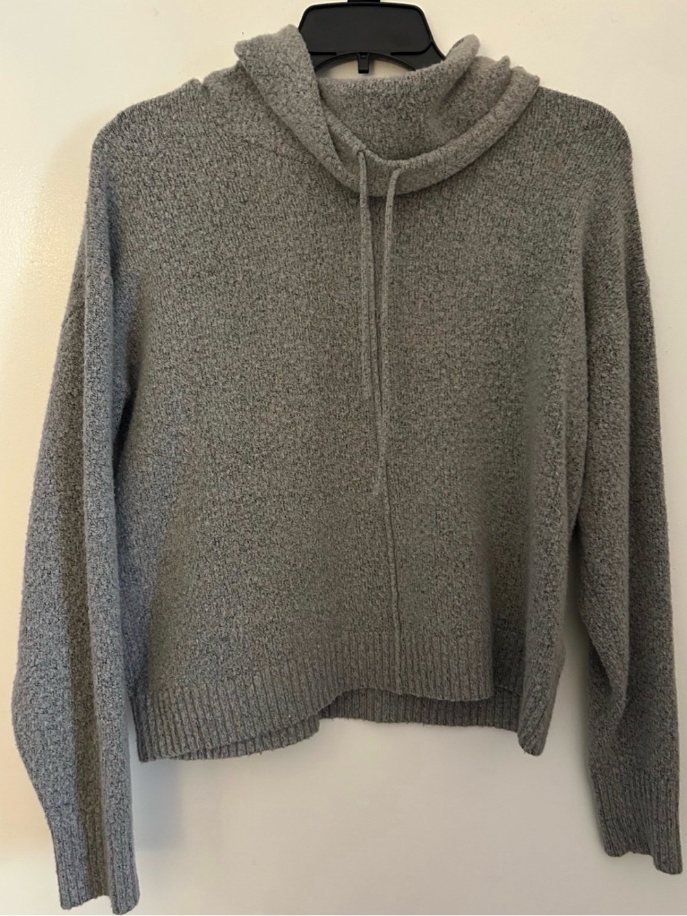 Cozy Gray Hooded Women's Sweater